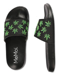 Women's Weed Slides: Black / M 7-8