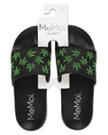 Women's Weed Slides: Black / M 7-8