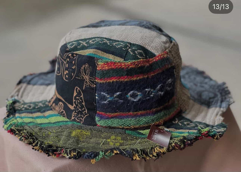 Yak and Yeti Hemp Patch Hat Fringed