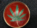 Hemp Leaf Brass Bowl - Large 2352