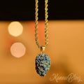 KannaBling - Gold Rope Chain Purple 30" (Men): Purple / 20 Inch Gold Chain