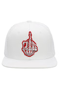 Middle Finger Up Skeleton Cotton Snapback: GRAY/BLACK / ONE SIZE