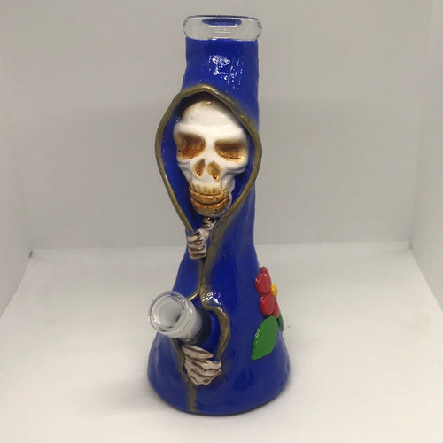 DU 120101.  3D Grim Reaper Waterpipe 25cm Beaker - Get Hempified Store