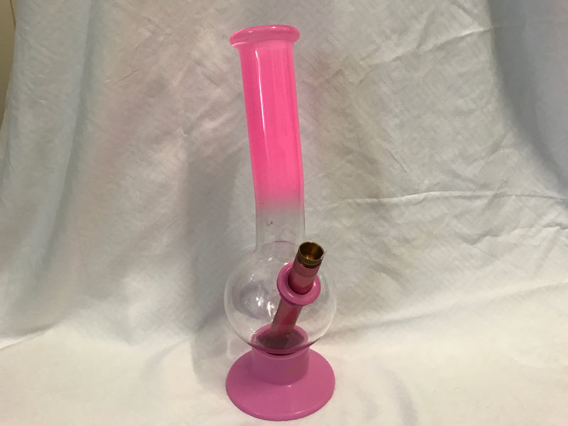 MWP Medium Bent Bubble 25cm Pink/Clear MWP25G2