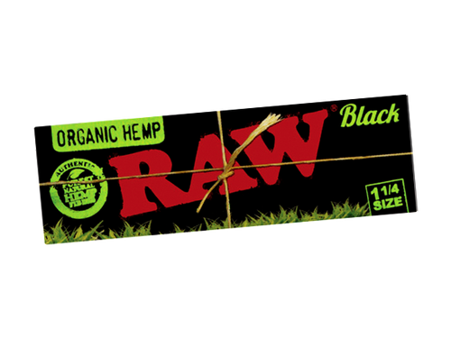 Raw Black 1 1/4 Organic Hemp Papers