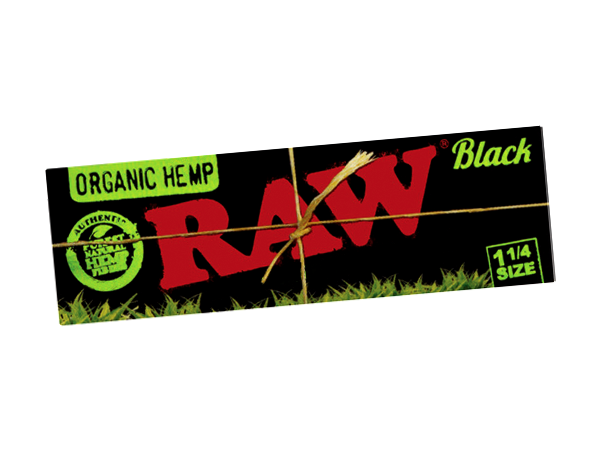 Raw Black 1 1/4 Organic Hemp Papers