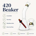 420 RASTA 30CM BEAKER BONG