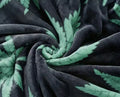 Hemp Leaf Print Blanket 80”x90”