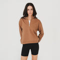 Women's Quarter Zip Toasted Coconut