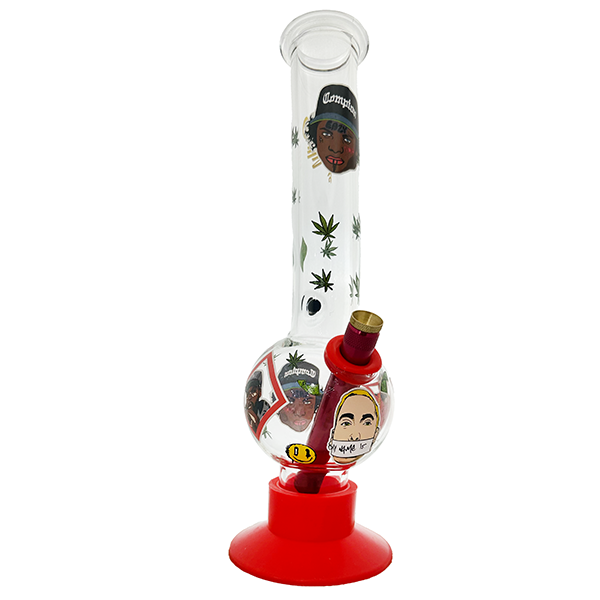 Hip Hop Legends Glass Bong with Silicone Base – 29cm - Get Hempified Store