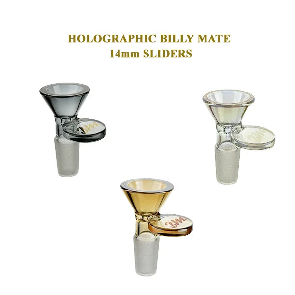 BILLY MATE HOLOGRAPHIC 14MM GLASS SLIDERS