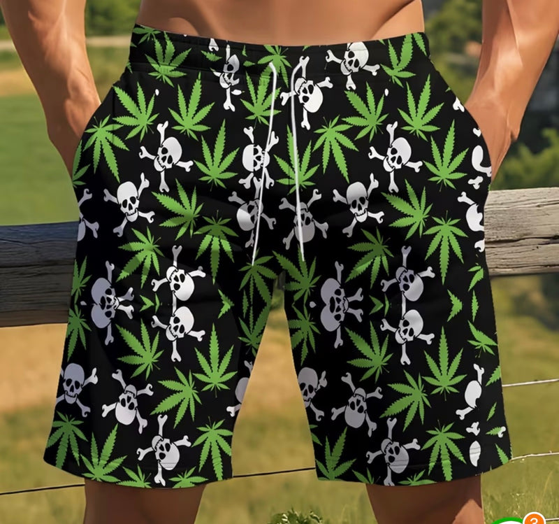 Hemp Leaf Beach Shorts