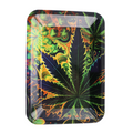 Tray with 3D magnet lid.      Hemp Leaf Metal Tray!