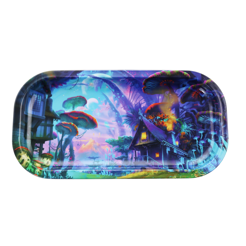 Tray with 3D magnet lid.   Mushroom Mirage Metal Tray!