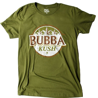 T shirt.    BUBBA KUSH.   Olive