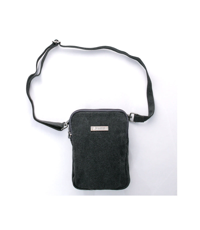 Side Kick - Hemp & Organic Cotton Compact Bag By Sativa 

- Grey