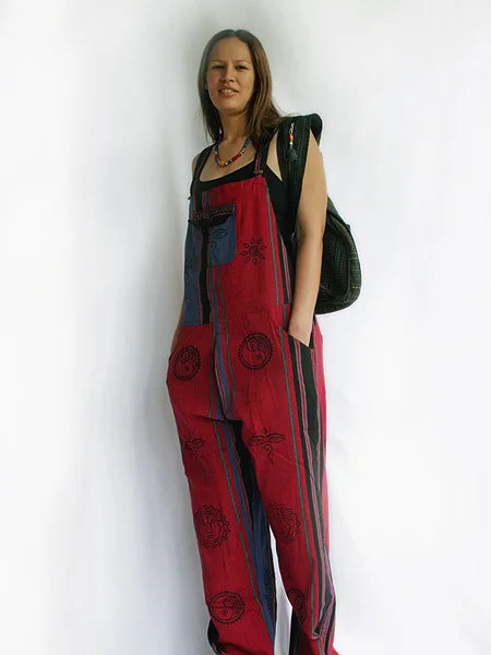 Hippie Print Dungaree/Overalls