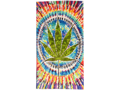 Cannabis Leaf Tye Dye Towel