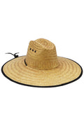 High Life 420 Hemp Patch Straw Lifeguard Hat NATURAL/BLACK / ONE SIZE
