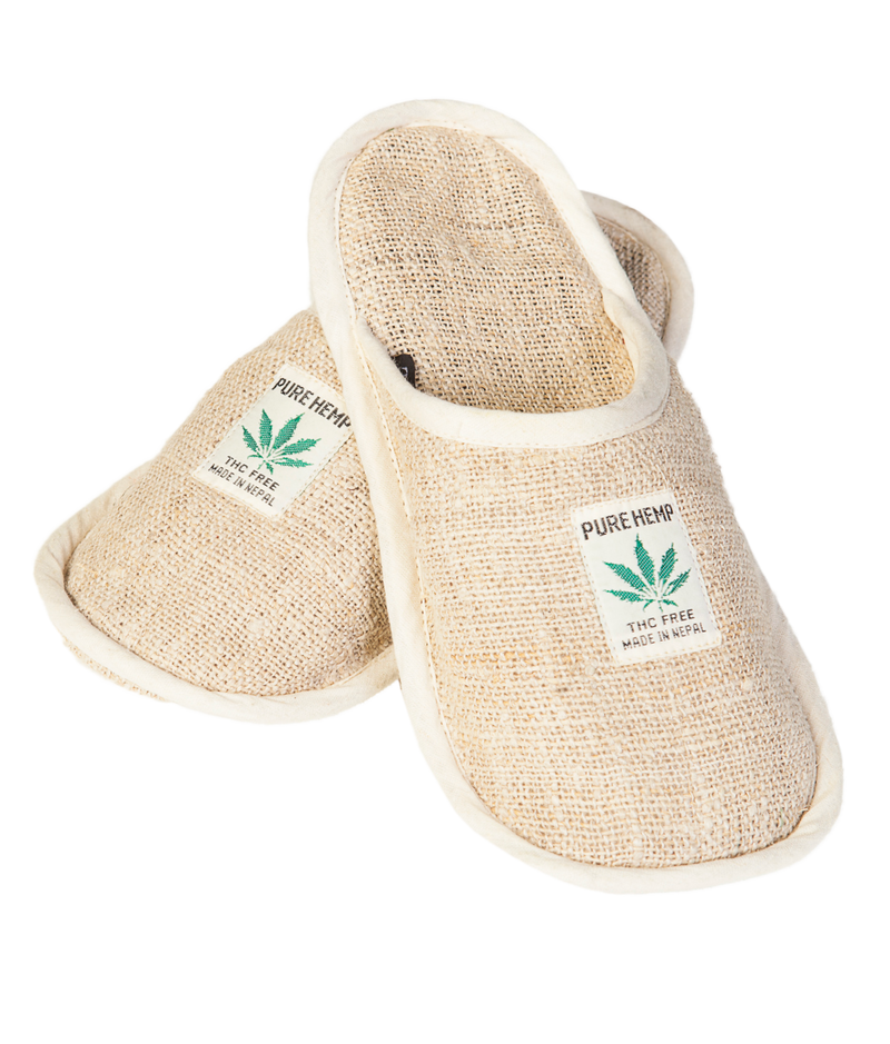 Hemp Slippers: Medium / Natural