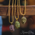KannaBling - Gold Rope Chain Purple 30" (Men): Purple / 20 Inch Gold Chain