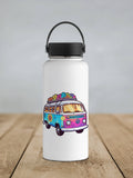 Flower Power VW Bus Sticker- Yellow: 2