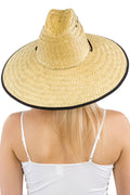 High Life 420 Hemp Patch Straw Lifeguard Hat NATURAL/BLACK / ONE SIZE