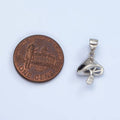 S925 Sterling Silver Micro Paved Mushroom Plant Pendant | SL-454