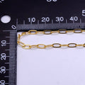 14K Gold Filled 3mm Paperclip Chain 17.5 inch Necklace