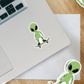 Skateboarding Alien Sticker : 2