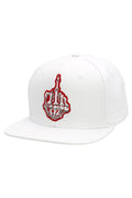 Middle Finger Up Skeleton Cotton Snapback: GRAY/BLACK / ONE SIZE