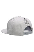 Middle Finger Up Skeleton Cotton Snapback: GRAY/BLACK / ONE SIZE