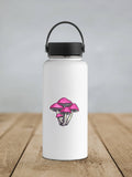 Illustrated Pink Mushroom Cluster Sticker : 2