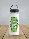 Caring Weed Bear Sticker- Green Leaf: 2