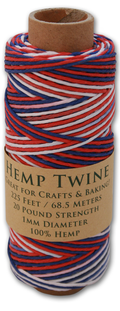 Hemptopia Hemp Twine spool, 225ft, 100% Natural: Blue