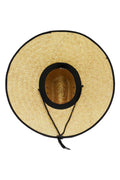 High Life 420 Hemp Patch Straw Lifeguard Hat NATURAL/BLACK / ONE SIZE