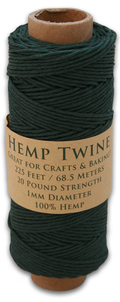 Hemptopia Hemp Twine spool, 225ft, 100% Natural: Rasta