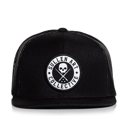 BOH Mesh Snapback Hat: Black/white