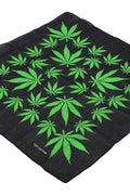 Hemp Leaf Cotton Bandana: AS SHOWN / ONE SIZE