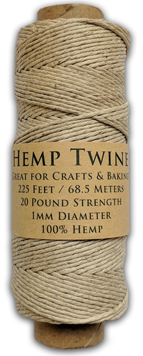 Hemptopia Hemp Twine spool, 225ft, 100% Natural: Natural