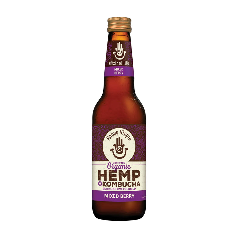 Happy Hippie Hemp Kombucha Mixed Berry 330ml
