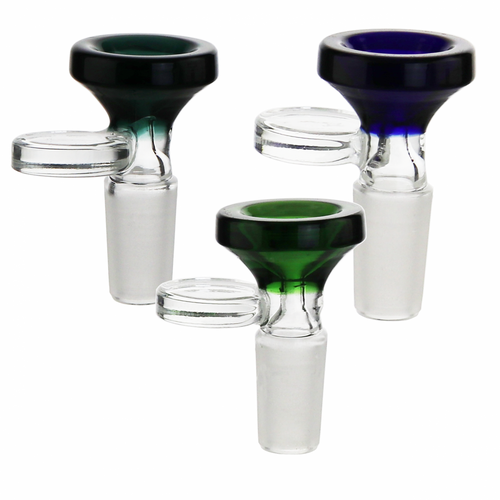 Sliders Solid 14mm Glass Cone Pieces with a Coin Handle