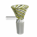 Slider Colored Swirl Glass Cone Piece 14mm with a Handle