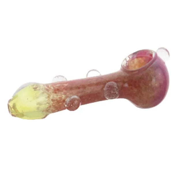 Glass pipe.   Dotted Hand Blown Glass Pipe