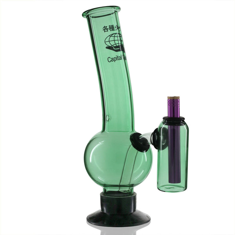 BW - Capitol Dual Chamber Glass 30cm Bubble Bong - Green