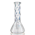 BW - Twisted Fantasy Glass 21cm Beaker Bong - Pearl