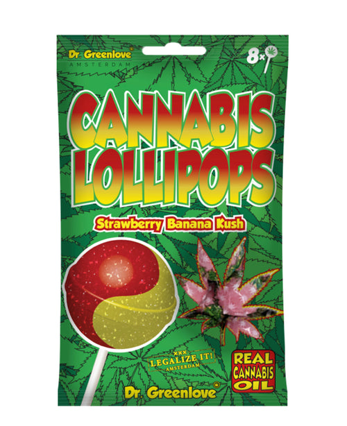 Lollipops. CANNABIS STRAWBERRY BANANA KUSH 8-PACK