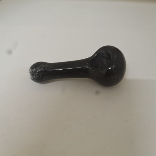 Glass pipe.  Black Blown Pipe