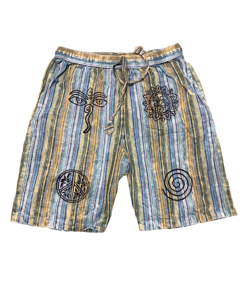 Cotton  Block Print  Summon Shorts D168: M