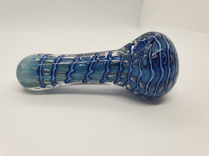 Glass pipe.   Blown Glass Pipe Medium - Blue Dreams